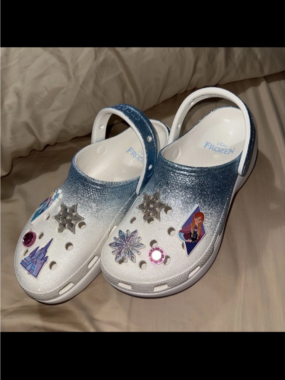 Disney Parks Frozen Clogs for Adults by Crocs Size 9 Women - Elsa and Anna - New